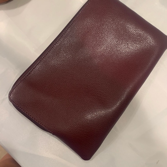 Coach Reversible Burgundy Cranberry Leather Tote - Picture 10 of 11